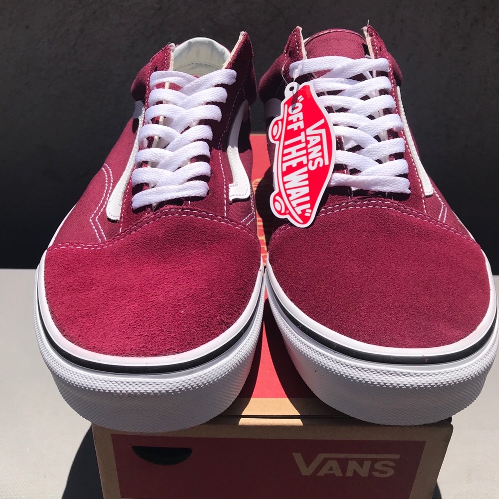 Vans old skool Burgundy/True white, dead stock New